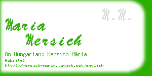 maria mersich business card